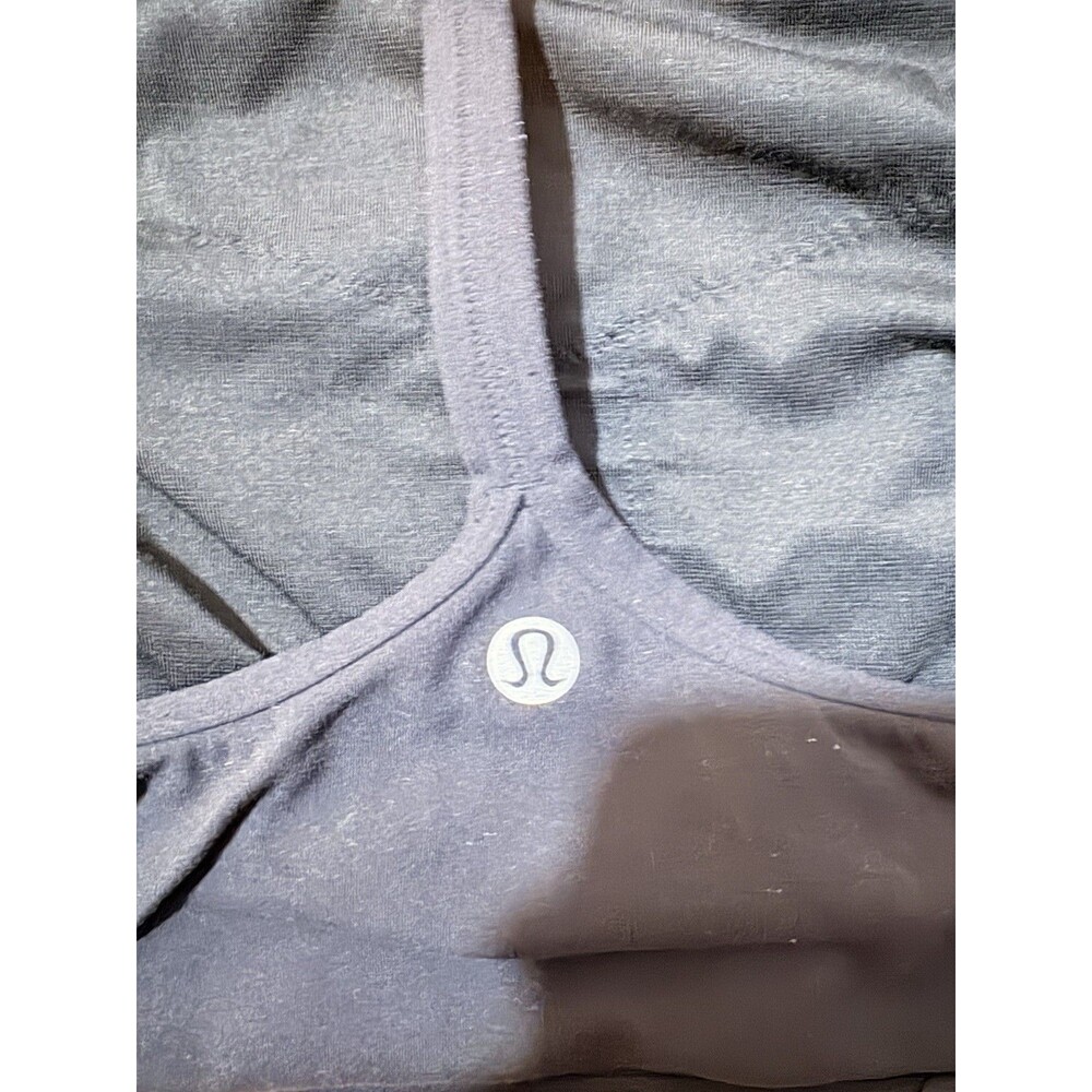 Lululemon Size 6 Flow Y Wrap-Front High-Neck Crossback Yoga Bra Black - Picture 4 of 5